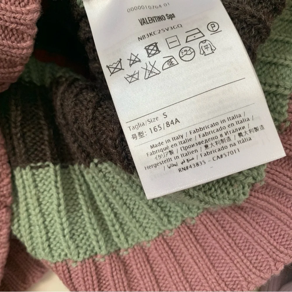 Valentino wool cashmere striped sweater